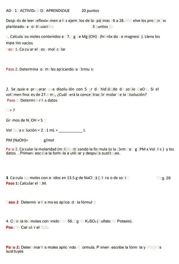 ACT1V1DAD 3 Soluciones v Descubre cómo resolverlo en QANDA