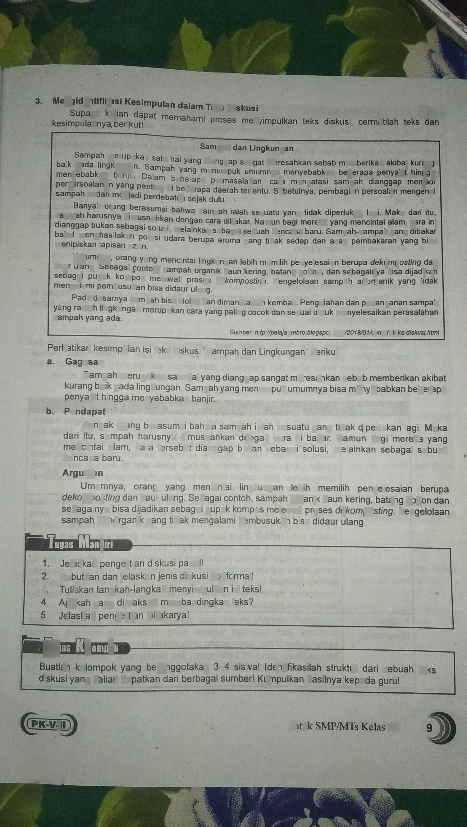 Persamaan isi kedua teks... | Descubre cómo resolverlo en QANDA