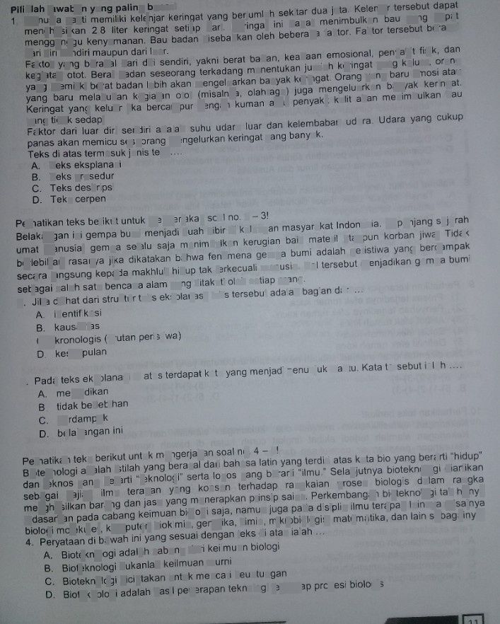 aaam atau 1 Teks yang me... | Descubre cómo resolverlo en QANDA