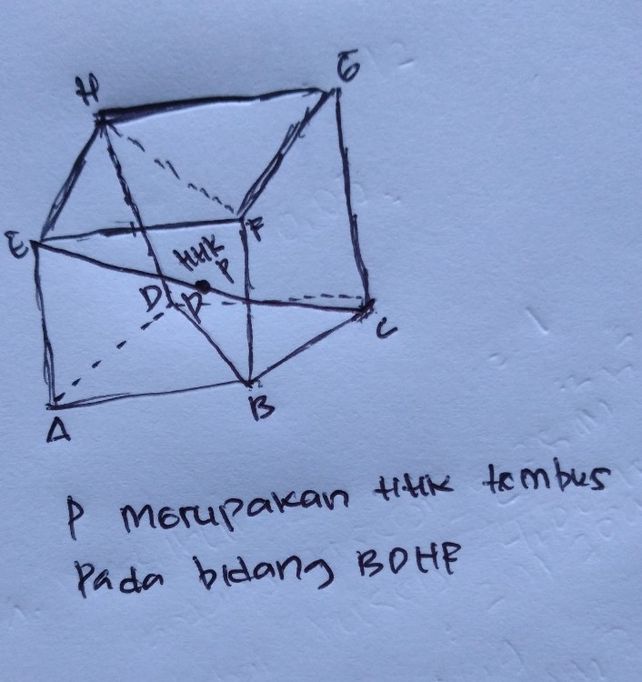 b Jika P titik potong dia Lihat cara penyelesaian di 