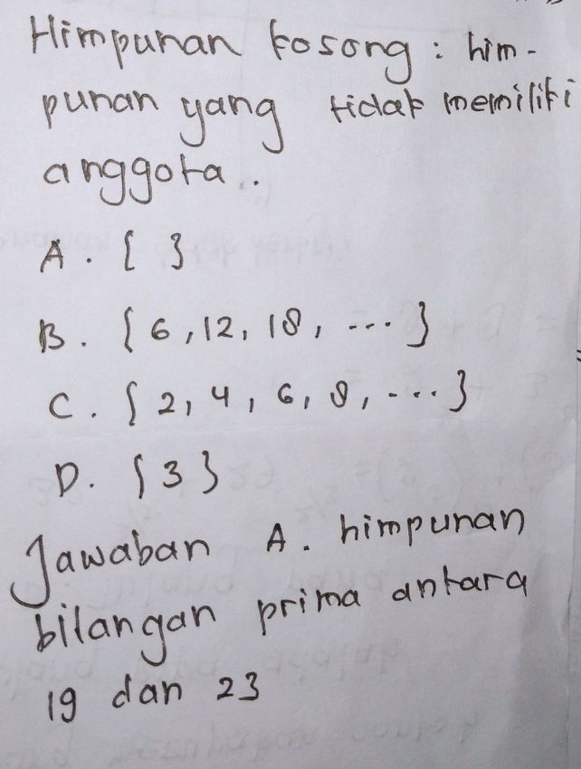 Di antara kumpulan berikut yang termasuk himpunan adalah