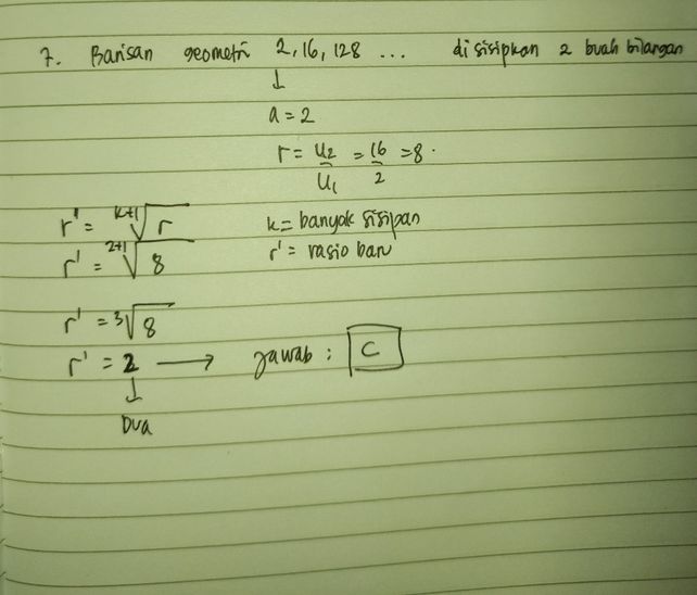 7 Diketahui Barisan Geom Descubre Como Resolverlo En Qanda