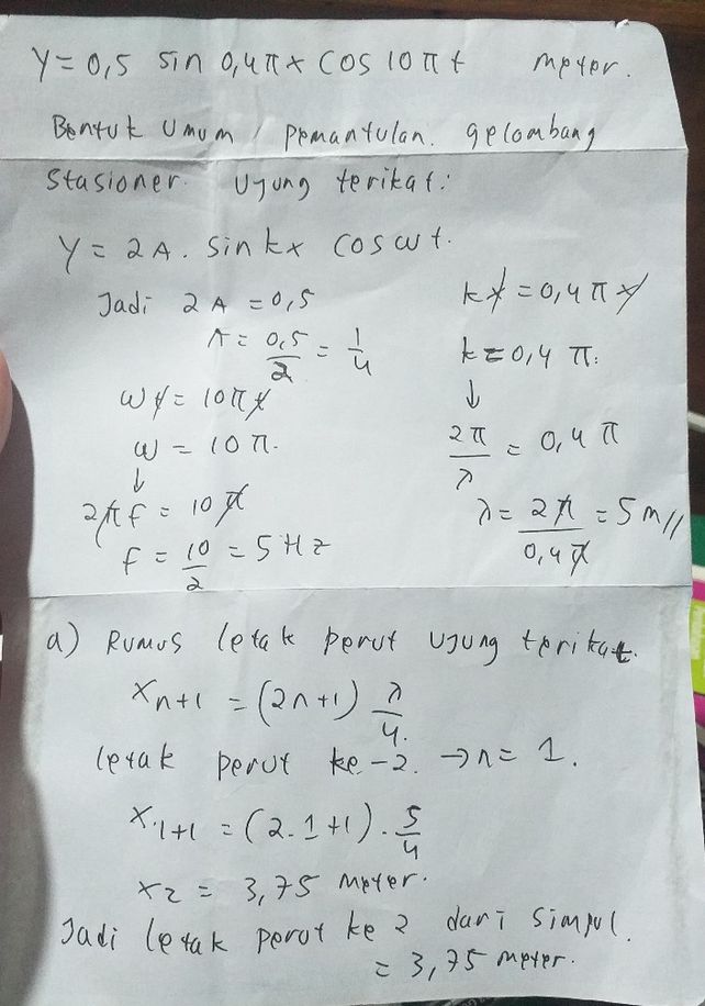 Sebuah Gelombang Statione Lihat Cara Penyelesaian Di Qanda