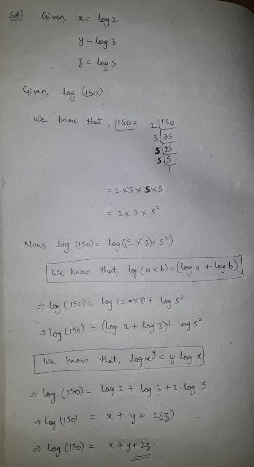 2c1og 2ylog3zlog See How To Solve It At Qanda