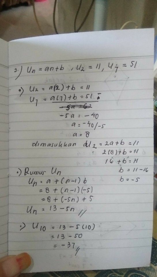 1 Tentukan Rumus Suku Ken Lihat Cara Penyelesaian Di Qanda