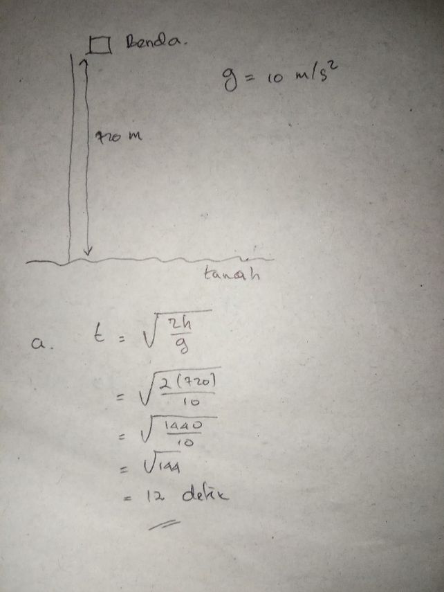 1 Sebuah Benda Dijatuhkan Lihat Cara Penyelesaian Di Qanda 1 Sebuah Benda Dijatuhkan Lihat Cara Penyelesaian Di Qanda