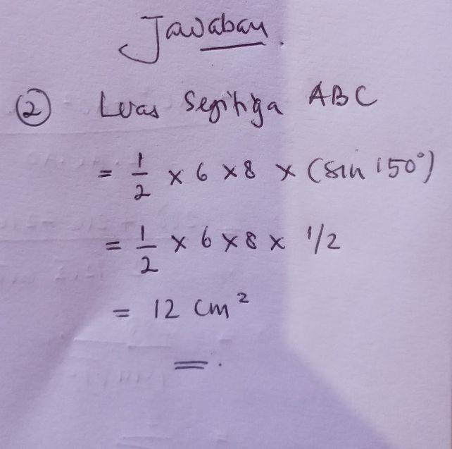 14 Luas Segitiga Dilihat Lihat Cara Penyelesaian Di Qanda
