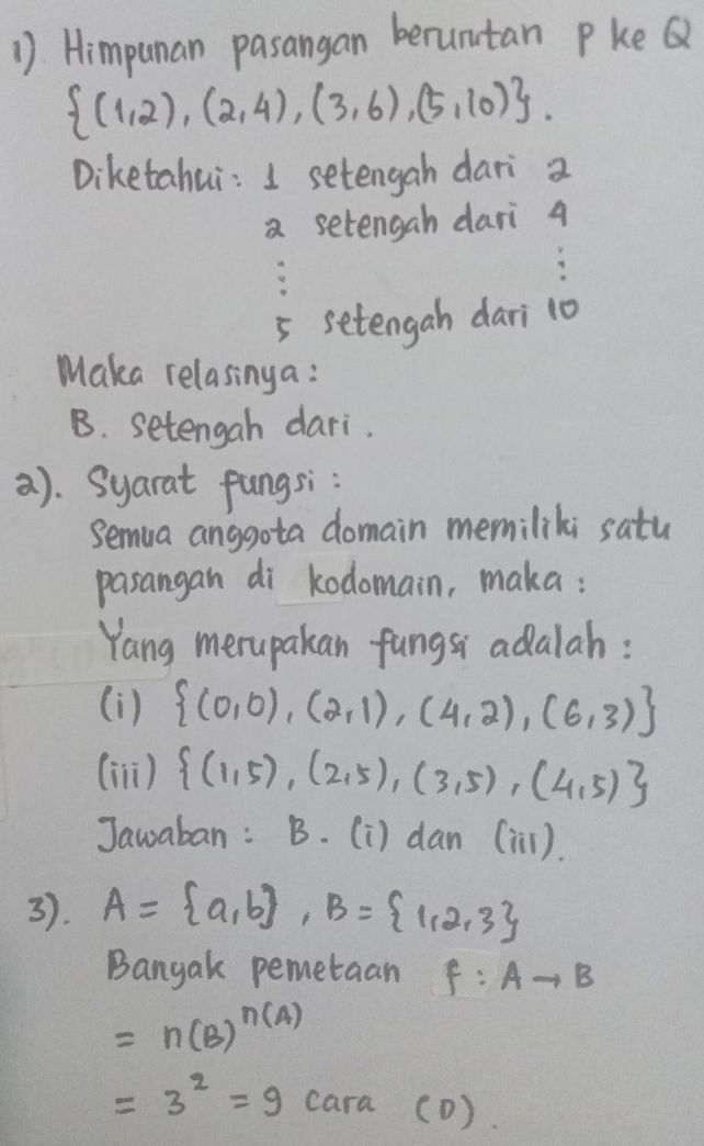 Himpunan Pasangan Berurutan Berikut Yang Merupakan Fungsi Adalah Himpunan Pasangan Berurutan Berikut Yang Merupakan Fungsi Adalah