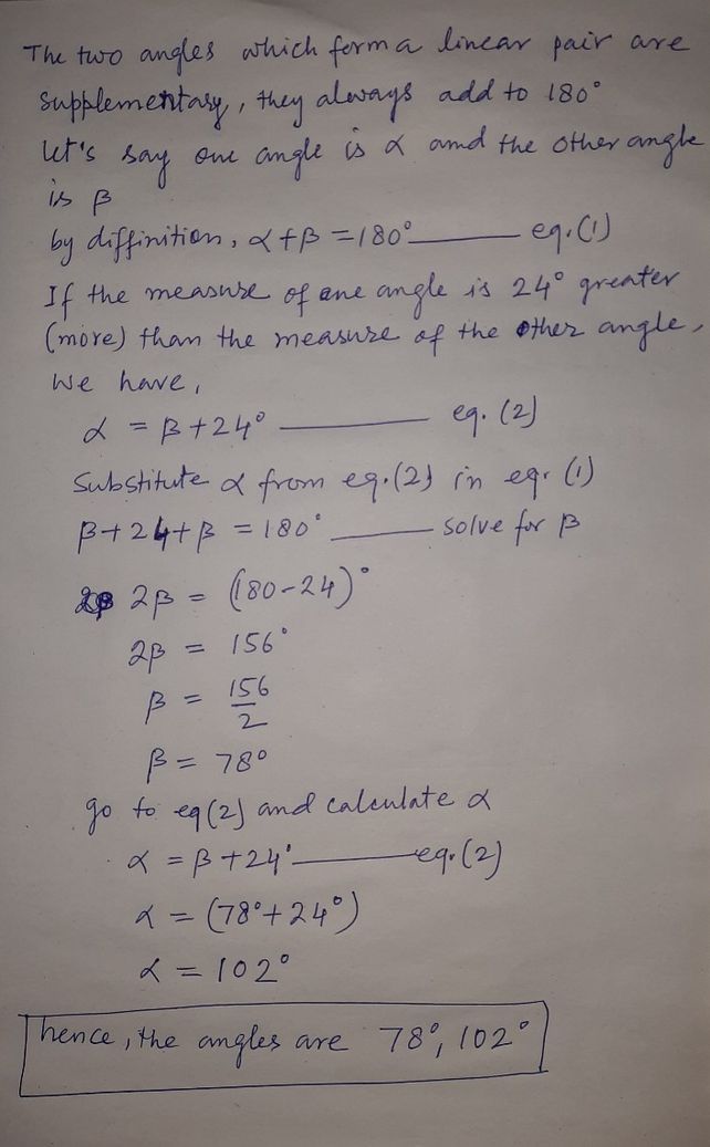 5 Two Angles Form A Linear P See How To Solve It At Qanda