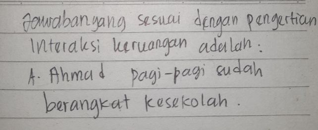 Interaksi Keruangan Adalah