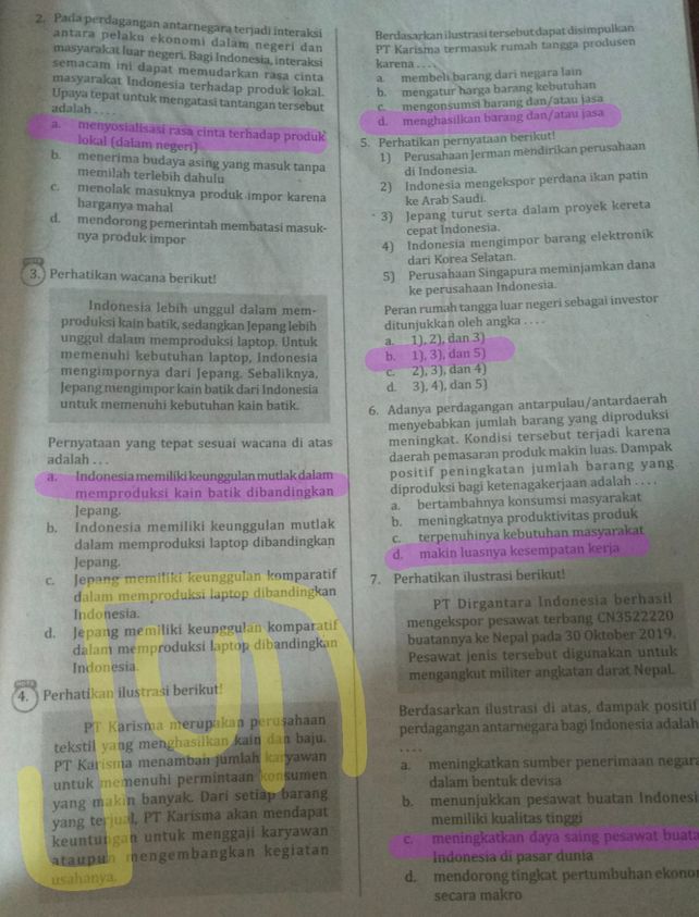 2 Pada Perdagangan Antarn Lihat Cara Penyelesaian Di Qanda