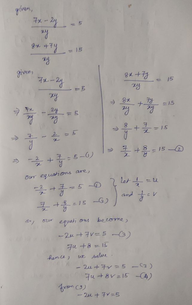 Dfrac7x 2yxy5 8x7y Xy See How To Solve It At Qanda
