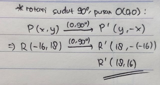 Koordinat Bayangan Titik Lihat Cara Penyelesaian Di Qanda
