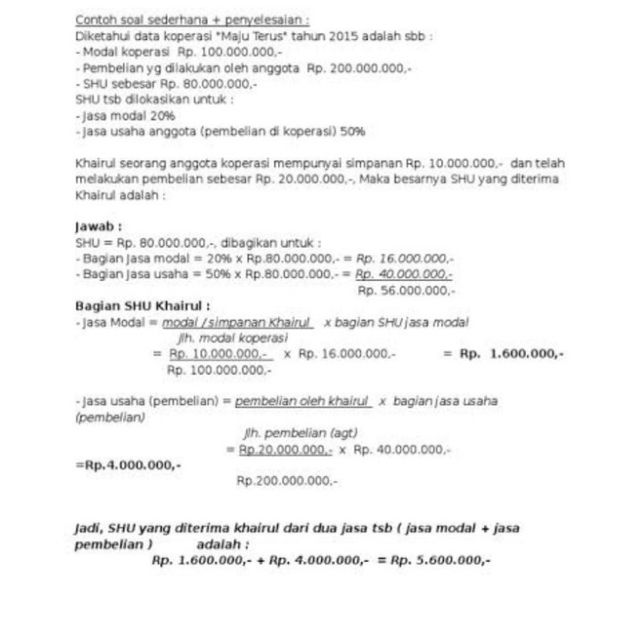 Contoh Pertanyaan Tentang Permodalan Koperasi Studi Indonesia