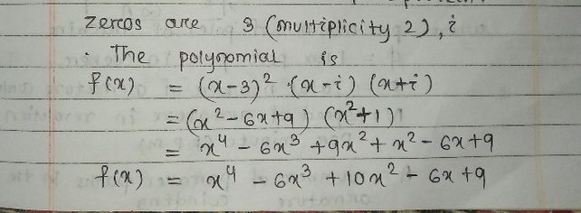 Find A Polynomial F X Of Deg See How To Solve It At Qanda