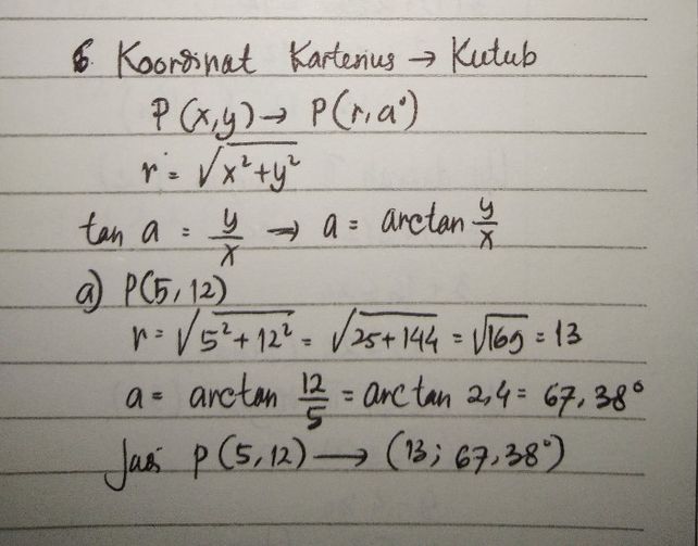 Tentukan Koordinat Kutub Lihat Cara Penyelesaian Di Qanda