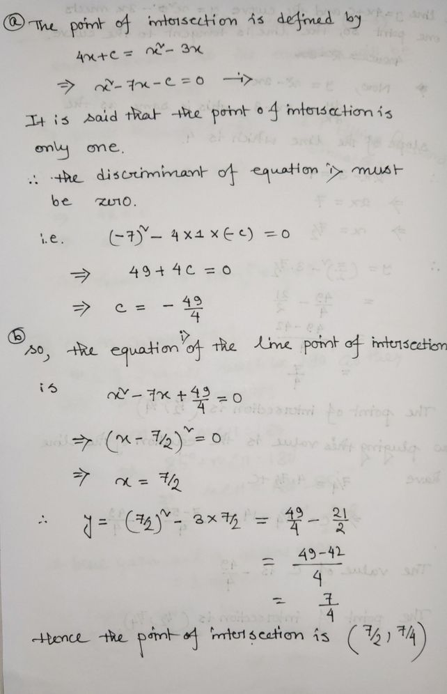 6 The Line With Equation Y4xc See How To Solve It At Qanda