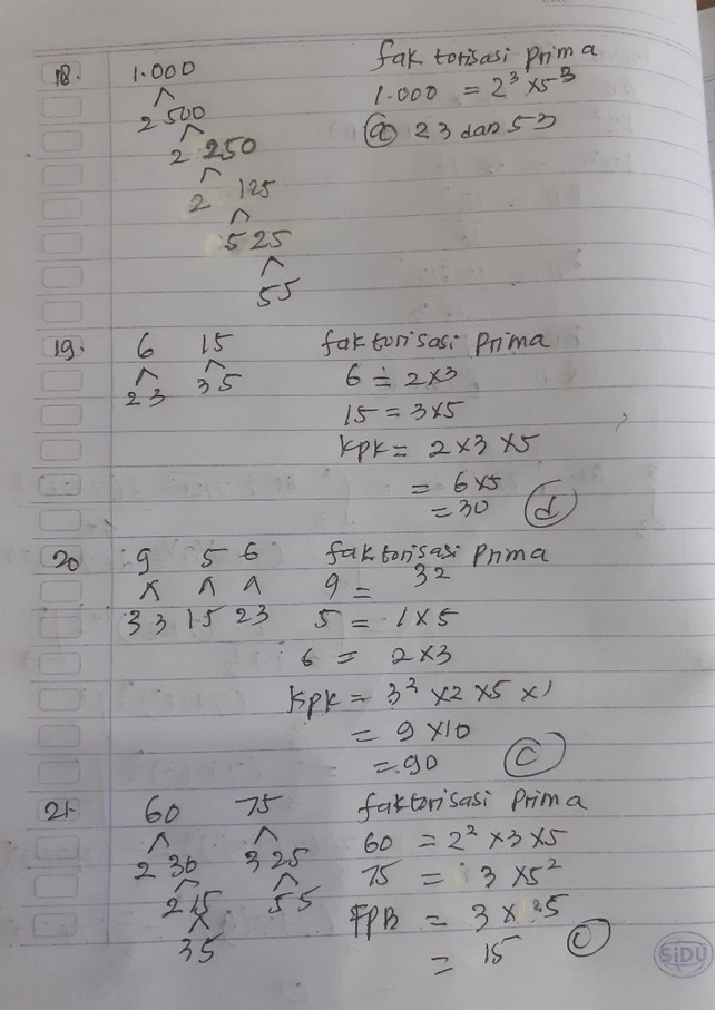 18 Faktorisasi Prima Dari 1sq See How To Solve It At Qanda