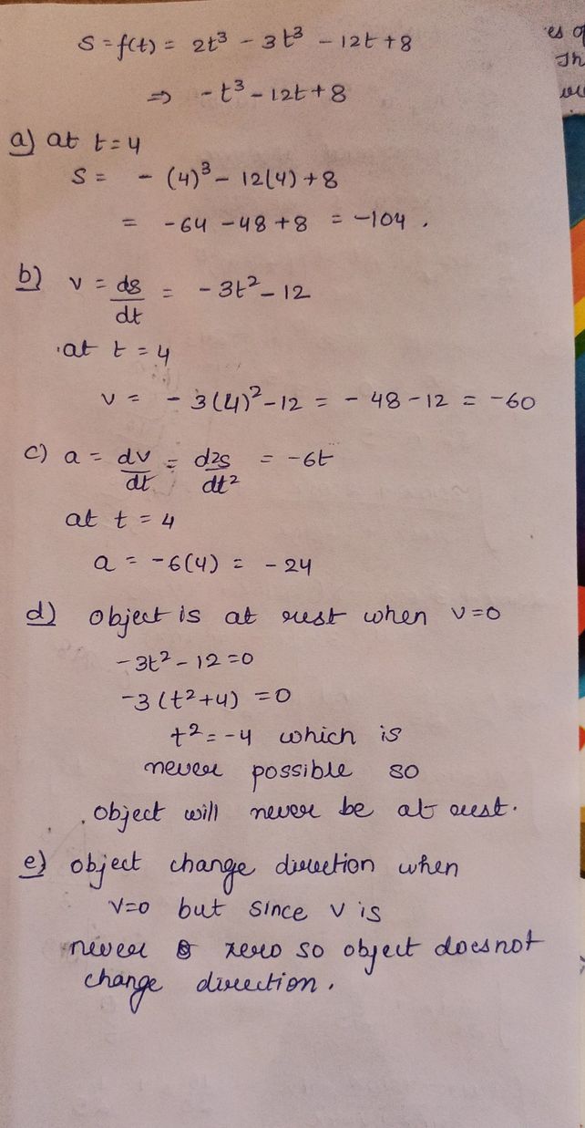 An Object Moves Along A Line See How To Solve It At Qanda