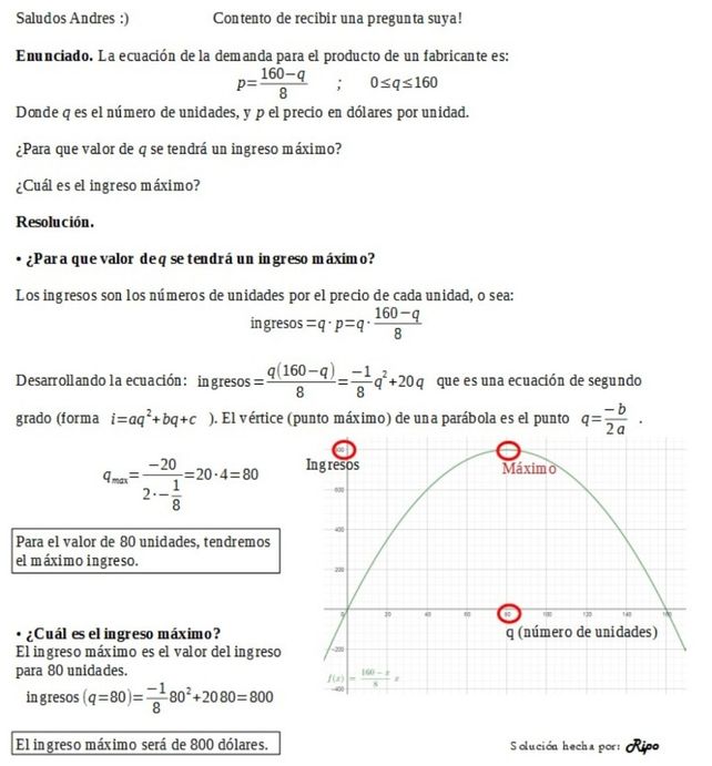 2 La Ecuacin De La Demanda P See How To Solve It At Qanda