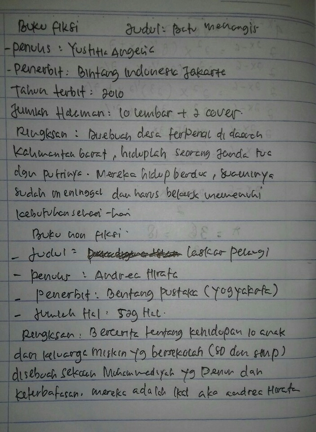 3 B Berikan 5 Contoh Buku Fik See How To Solve It At Qanda