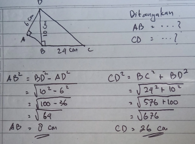 1 B Bab 6 Teorema Pythagoras See How To Solve It At Qanda