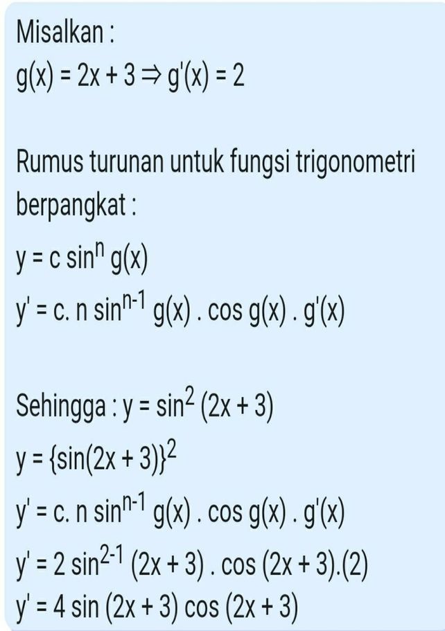 Tentukan Turunan Pertama Lihat Cara Penyelesaian Di Qanda