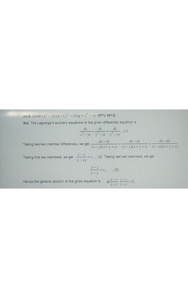 Ex6 Solve 1 X2 Yz P Y2 Zx Qz2 See How To Solve It At Qanda