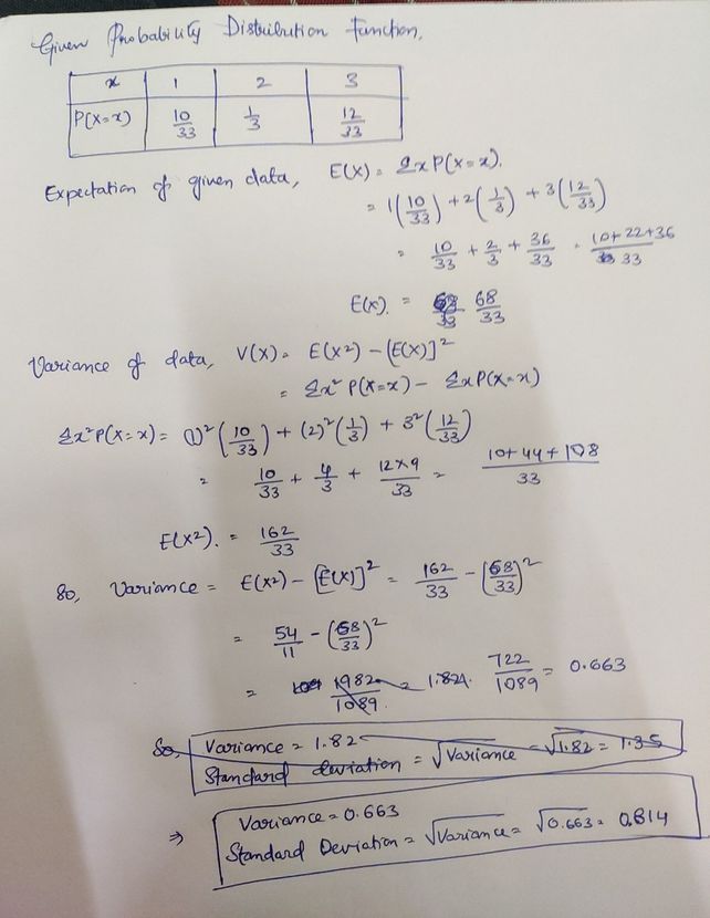 1 Find The Variance And Stand See How To Solve It At Qanda