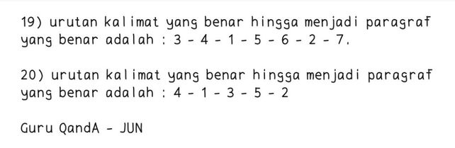 Untuk Soa Dan Urutkan Kalimat See How To Solve It At Qanda