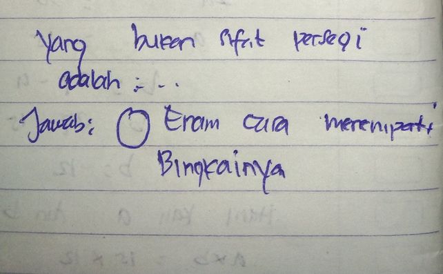 Yang Bukan Sifat Persegi Lihat Cara Penyelesaian Di Qanda