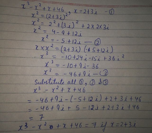 I X3 X2x46 If X23i See How To Solve It At Qanda