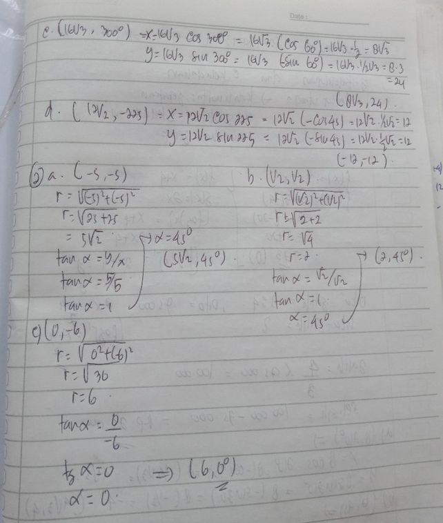 1 Ubah Ke Dalam Koordinat Lihat Cara Penyelesaian Di Qanda