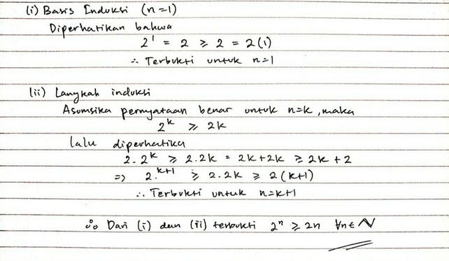 Buktikan Dengan Induksi Descubre Como Resolverlo En Qanda Buktikan Dengan Induksi Descubre Como Resolverlo En Qanda