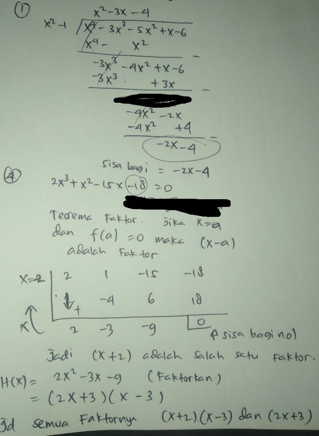 1 Jika suku banyak x43x3... Lihat cara penyelesaian di QANDA