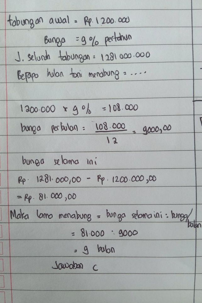 Toni Menabung Di Bank Den Lihat Cara Penyelesaian Di Qanda