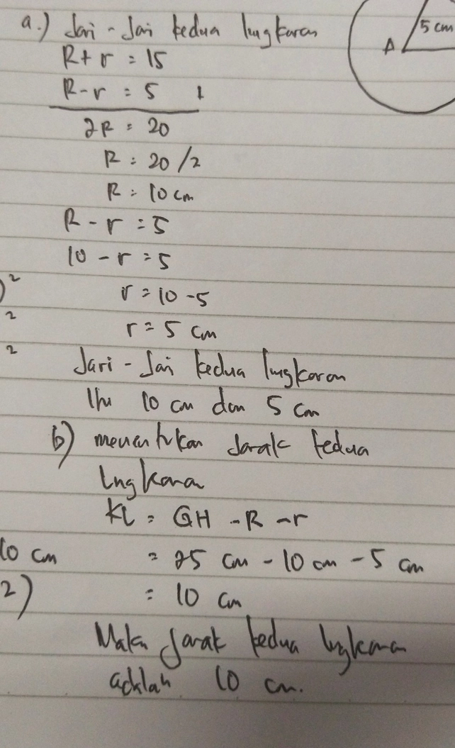 50++ Diketahui jarak pusat lingkaran a dan b adalah 20 cm information