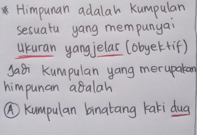 Himpunan Adalah Kumpulan