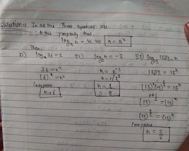 51 Logn362 52 Log2n 3 53 Log See How To Solve It At Qanda