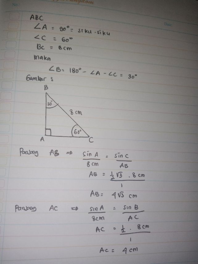 Panjang Sisi Ac Pada Gambar Berikut Adalah Studi Indonesia