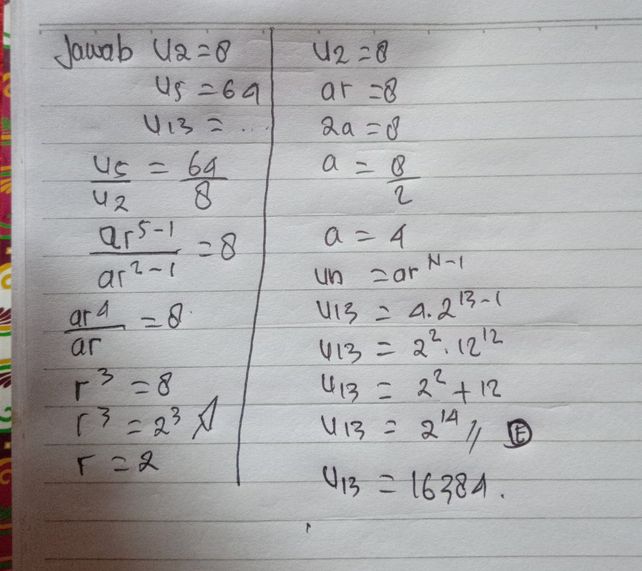 Suatu Barisan Geometri Me Lihat Cara Penyelesaian Di Qanda