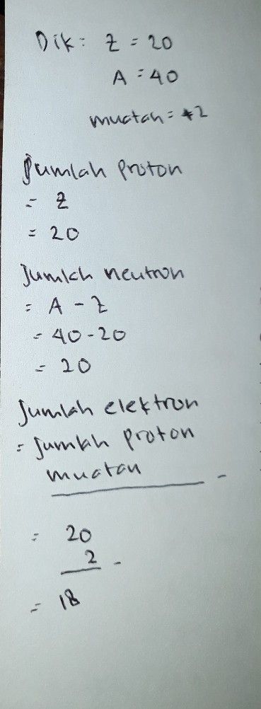 Tentukan Jumlah Proton Ne Lihat Cara Penyelesaian Di Qanda