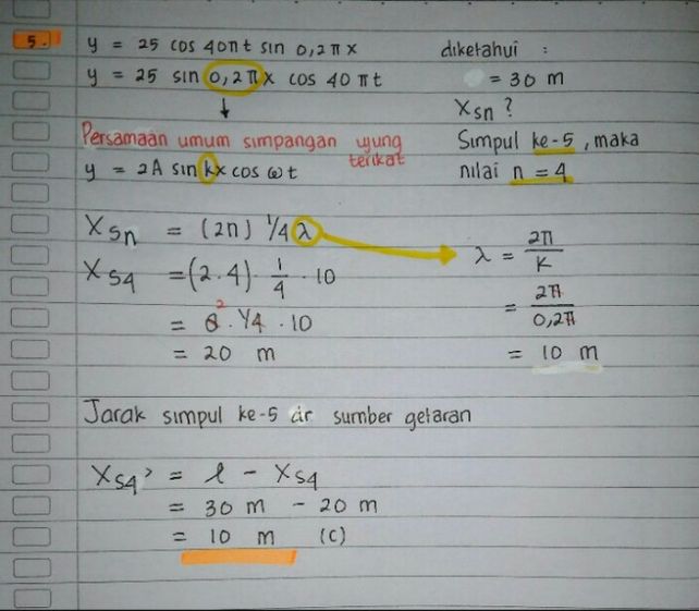 Gelombang Stasioner Meram Lihat Cara Penyelesaian Di Qanda