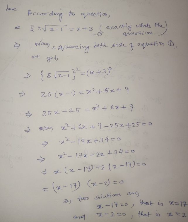 1 Five Times The Square Root See How To Solve It At Qanda 1 Five Times The Square Root See How To Solve It At Qanda