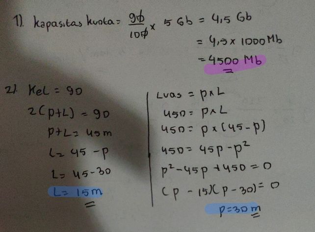 Hitungan 1 Gb Berapa Mb