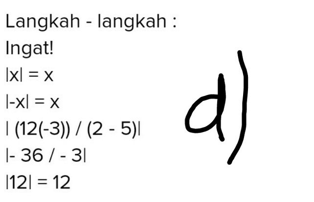Tentukanlah Nilai Mutlak Lihat Cara Penyelesaian Di Qanda