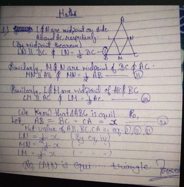 Abc Is An Equilateral Triangl See How To Solve It At Qanda