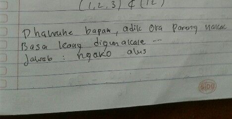 6 Dhawuhe Bapak Adik Ora Lihat Cara Penyelesaian Di Qanda