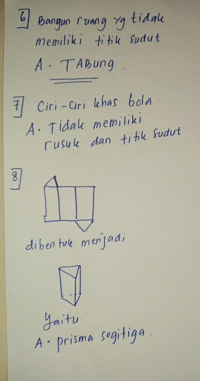 6 Bangun ruang yang tidak... | Lihat cara penyelesaian di QANDA