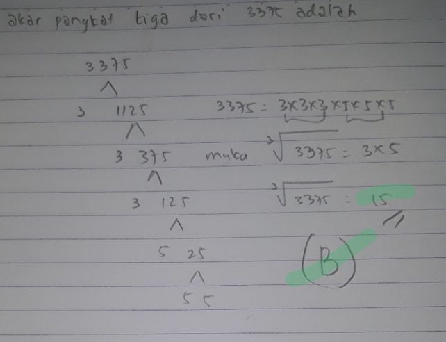 Akar Pangkat 3 Dari 125